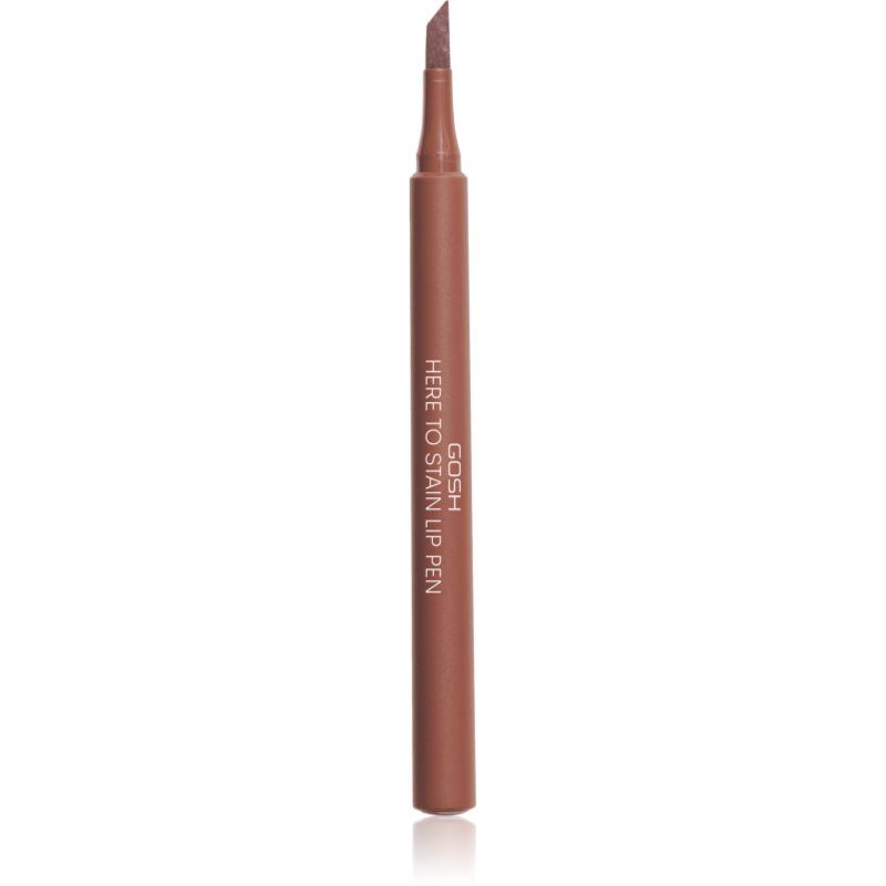 GOSH COPENHAGEN BRODR. JORGENSEN Here To Stain Lip Pen kreda do ust 006 Coffee Stain 1ml
