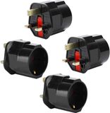 Intirilife 4x stopcontactadapter Zwart