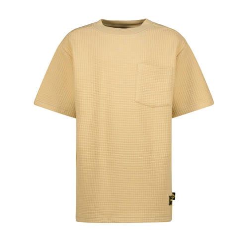 Vingino T-shirt beige Jongens Katoen Ronde hals Effen - maat 164