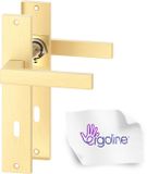 ERGO line Deurbeslag set Binnendeur - Cube - Deurkruk Goud - met sleutelgat SL56
