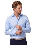 Profuomo Overhemd Slim Fit Lichtblauw Wide Spread Boord