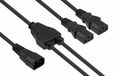 Kabelmeister Y-Kabel C14 - 2x C13 Schwarz 2m