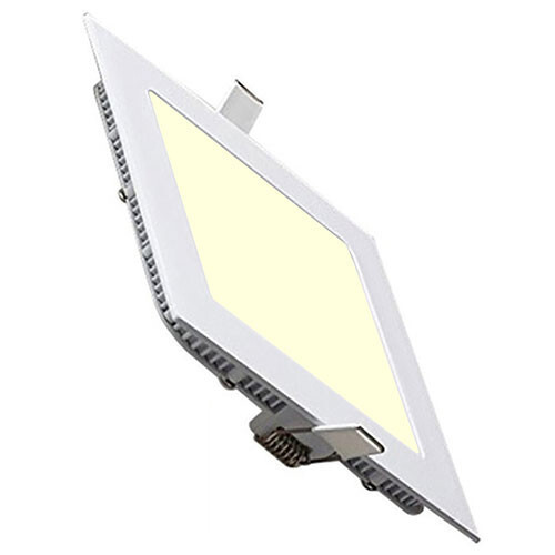 BES LED LED Downlight Slim - Inbouw Vierkant 18W - Warm Wit 2700K - Mat Wit Aluminium - 225mm