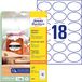AVERY Zweckform 180 flessenetiketten, zelfklevend (63,5x42,3 mm, ovaal, stickers, ideaal voor inmaakpotten, kruidenpotjes, likeurflessen, zelfgemaakte uit de keuken, art. 5087), 10 vellen, wit