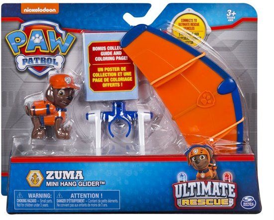 PAW Patrol ultimate rescue voertuig - Zuma mini deltavlieger 12 cm