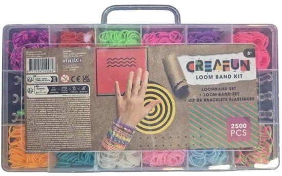 Creafun Loomband Knutselset 2500 Stuks Kleurrijke Elastiekjes