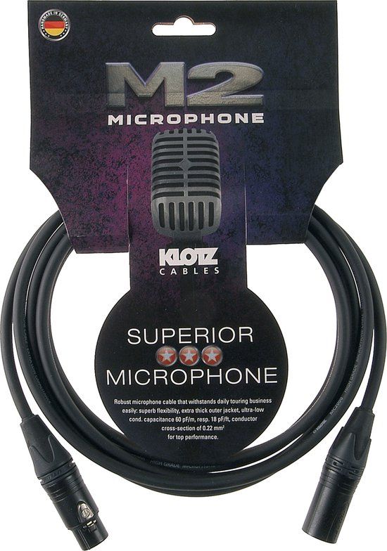 Klotz M2FM1-0300 microfoonkabel 3m XLR