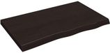 vidaXL Plan de travail pour lavabo 100x60x(2-6) cm Bois de chêne Marron foncé