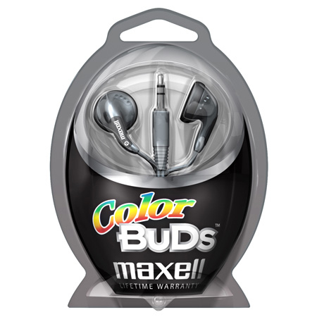 Maxell Colour Budz Headphones Silver zilver