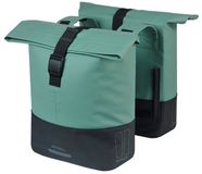 Basil Cove Dubbele fietstas - 28-32 liter - Waterafstotend - Reflectie details - Gerecycled materiaal - groen/zwart