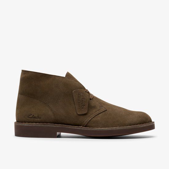 CLARKS Desert Bt Evo - Men's Lace-up Shoes - Khaki Suede