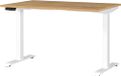 Germania bureau 7907-552, Grandson-eiken-nb./wit, EL. in hoogte verstelbaar, 120 x 120 x 80 cm