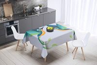Bonamaison Tafelkleed, Anti-Mold, Sneldrogend, Waterdicht, 100% Polyester Tafellaken, 140cm x 140cm - Ontworpen en Vervaardigd in Turkije