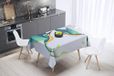 Bonamaison Tafelkleed, Anti-Mold, Sneldrogend, Waterdicht, 100% Polyester Tafellaken, 140cm x 140cm - Ontworpen en Vervaardigd in Turkije