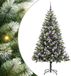 vidaXL Kunstmatige Scharnierende Kerstboom met Gevlokte Sneeuw Warmwit