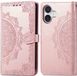 imoshion Hoesje - Geschikt voor Apple iPhone 16 - Mandala Bookcase - Rosé Goud