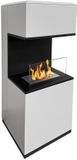 Divina Fire Oslo bio-ethanolhaard, vrijstaande biohaard van wit staal, L38xD38xH100
