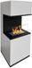 Divina Fire Oslo bio-ethanolhaard, vrijstaande biohaard van wit staal, L38xD38xH100