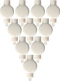 Merkloos Lampion LED lampjes - 20x stuks - Wit