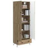 vidaXL Kast Set 2 st Artisanaal eiken Bewerkt hout