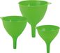 Entonnoir set - 3-delig - vert - plastique - dia 10/12/15 cm - accessoires cuisine