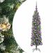 vidaXL Kunstmatige slanke kerstboom groen en wit 120 cm