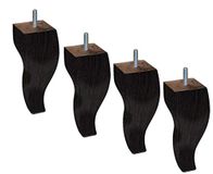 Margot Royal Louis XV bedpoten, hout, 4 stuks 5,5 x 5,5 x 15 cm Wengé