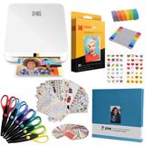Kodak Step Slim Instant mobiele fotoprinter - Kit: 20 pakjes Zink papier, Schaar, plakboekalbum, stiften, stickersets
