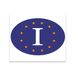 Quattroerre 536 sticker ovaal Italië - Europa, 10 x 12 cm