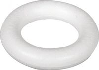 Styropor ring - 3x - blanc - 22 cm - styropor - figurines de loisirs créatifs - DIY - bricolage