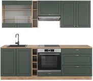 Vicco Fame-Line Unité de cuisine complète – 235 cm, WB Chêne Vert-Or Land/Or Power Chêne