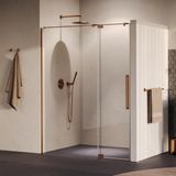 Brauer Stellar - Nisdeur - 2-Delig - Draaiend - Helder Glas - 140 x 200 cm - Omkeerbaar - incl. Glascoating - PVD Koper Geborsteld