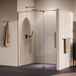 Brauer Stellar - Nisdeur - 2-Delig - Draaiend - Helder Glas - 140 x 200 cm - Omkeerbaar - incl. Glascoating - PVD Koper Geborsteld
