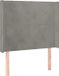 vidaXL Hoofdbord met randen 103x16x118/128 cm fluweel lichtgrijs