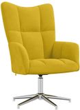 vidaXL Relaxstoel fluweel mosterdgeel