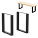 DanDiBo 2x châssis de banc métal noir 43 x 30 cm pieds de banc patins de banc 96664 patins de banc pieds de table basse pieds de table châssis de table