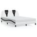 VidaXL Cadre de lit "Viana" sans matelas, blanc et noir, 120x200 cm, similicuir
