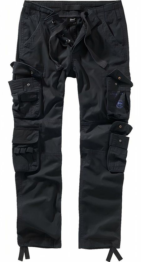 Brandit Pure Vintage Trouser Slim Heren Cargobroek - Zwart - S