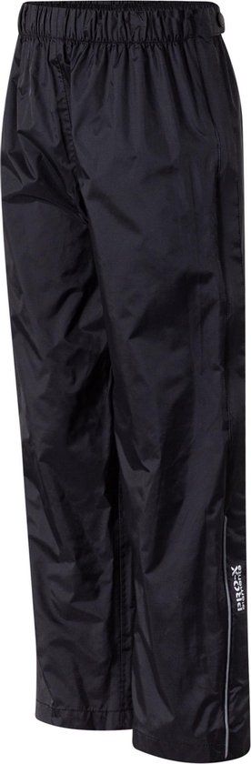 Pro-X Elements Säntis regenbroek met doorlopende ritssluiting voor kinderen - Zwart - maat 116cm