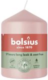 Bolsius Stompkaars Misty Pink Ø58 x 80 mm – 17 Branduren – 6 Stuks – Roze Sfeerkaarsen