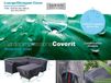 Coverit housse d'ensemble de salon - Droite - 270x210xH85/90 et 165x95xH70 cm - Gris foncé - Polyester