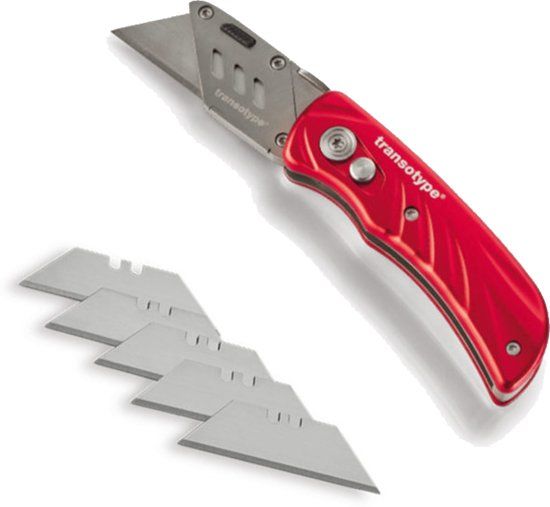 Transotype Cutter Pro - Inklapbaar snijmes - De mesjes zijn vervangbaar