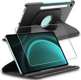 ebestStar - Samsung Galaxy Tab S9 FE X510N, 5G X516B Roterende Etui, Case, 360° Draaibaar hoesje, Zwart + Gehard Glas