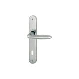 HOPPE deurklink VERONA - op schild BB 90, messing verchroomd mat