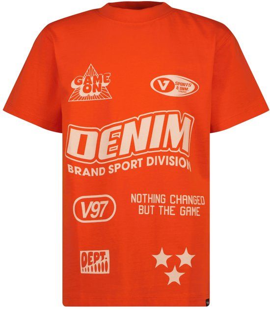 Vingino Hoval Jongens T-shirt Cherry Tomato Maat 176