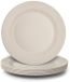 Set de assiettes de camping, 6 pièces, 28 cm, réutilisable, léger, sans BPA, compatible micro-ondes, lavable au lave-vaisselle, beige