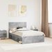 Maison Exclusive Lit exclusif - Structure de lit gris béton, dimensions 120 x 200 cm, en bois massif de pin