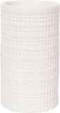 Spirella Tandenborstelhouder Venise – Borstelhouder en Tumbler Badkamer – Wit – 7 x 12 cm