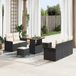 Maison Exclusive - Tuinset met 8 zitplaatsen, zwarte polyrotan loungeset