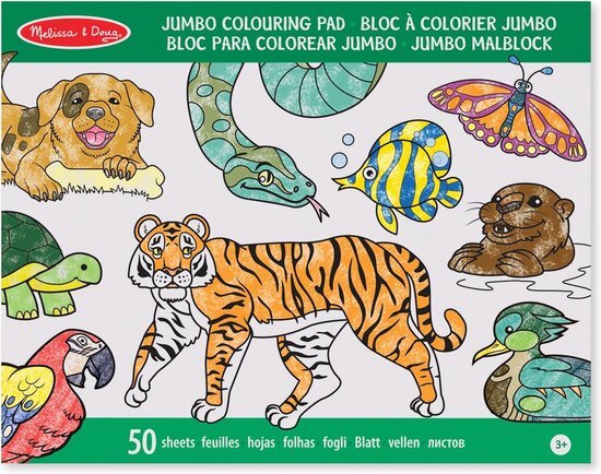 MELISSA & DOUG - Jumbo Kleurboek - Dieren